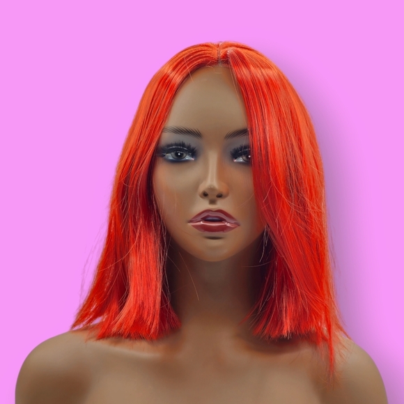 Uniwigs Phoenix Crimson Red Bob Synthetic Lace Front Wig - Picture 1 of 8
